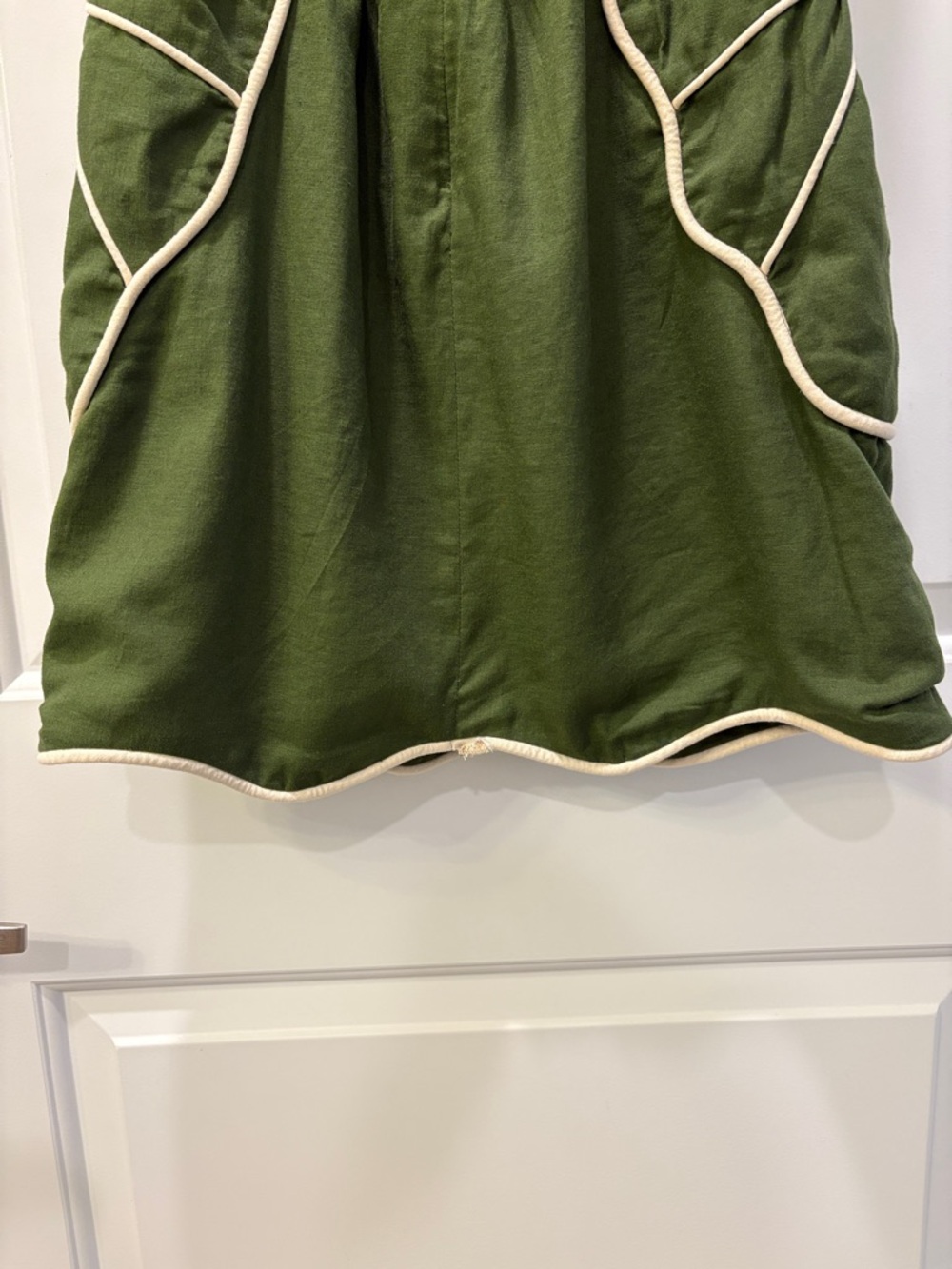 Farm Rio Linen Blend Wavy Mini Dress Small Green Halter - Picture 14 of 15